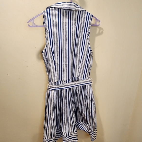 MILLY Stripes Casual half buttons dress size 8 - Picture 14 of 15
